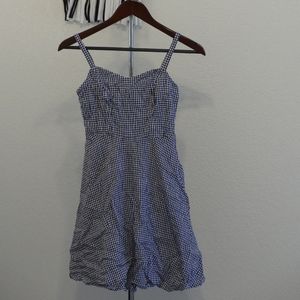 Checked blue and white dress